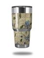 Skin Decal Wrap for Yeti Tumbler Rambler 30 oz Flowers and Berries Blue (TUMBLER NOT INCLUDED)