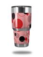 Skin Decal Wrap for Yeti Tumbler Rambler 30 oz Lots of Dots Red on Pink (TUMBLER NOT INCLUDED)