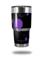 Skin Decal Wrap for Yeti Tumbler Rambler 30 oz Lots of Dots Purple on Black (TUMBLER NOT INCLUDED)