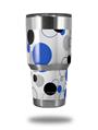 Skin Decal Wrap for Yeti Tumbler Rambler 30 oz Lots of Dots Blue on White (TUMBLER NOT INCLUDED)