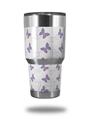 Skin Decal Wrap for Yeti Tumbler Rambler 30 oz Pastel Butterflies Purple on White (TUMBLER NOT INCLUDED)