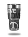 Skin Decal Wrap for Yeti Tumbler Rambler 30 oz Love and Peace Gray (TUMBLER NOT INCLUDED)