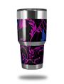 Skin Decal Wrap for Yeti Tumbler Rambler 30 oz Twisted Garden Hot Pink and Blue (TUMBLER NOT INCLUDED)