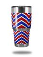Skin Decal Wrap for Yeti Tumbler Rambler 30 oz Zig Zag Red White and Blue (TUMBLER NOT INCLUDED)