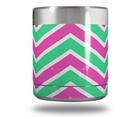 Skin Decal Wrap for Yeti Rambler Lowball - Zig Zag Teal Green and Pink (CUP NOT INCLUDED)