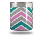 Skin Decal Wrap for Yeti Rambler Lowball - Zig Zag Teal Pink and Gray (CUP NOT INCLUDED)