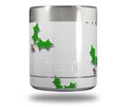 Skin Decal Wrap for Yeti Rambler Lowball - Christmas Holly Leaves on White (CUP NOT INCLUDED)