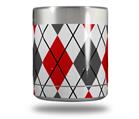 Skin Decal Wrap for Yeti Rambler Lowball - Argyle Red and Gray (CUP NOT INCLUDED)