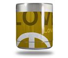 Skin Decal Wrap for Yeti Rambler Lowball - Love and Peace Yellow (CUP NOT INCLUDED)