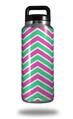 Skin Decal Wrap for Yeti Rambler Bottle 36oz Zig Zag Teal Green and Pink (YETI NOT INCLUDED)
