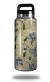 Skin Decal Wrap for Yeti Rambler Bottle 36oz Flowers and Berries Blue (YETI NOT INCLUDED)