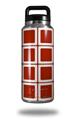 Skin Decal Wrap for Yeti Rambler Bottle 36oz Squared Red Dark (YETI NOT INCLUDED)