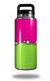 Skin Decal Wrap for Yeti Rambler Bottle 36oz Ripped Colors Hot Pink Neon Green (YETI NOT INCLUDED)