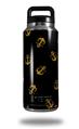 Skin Decal Wrap for Yeti Rambler Bottle 36oz Anchors Away Black (YETI NOT INCLUDED)