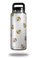 Skin Decal Wrap for Yeti Rambler Bottle 36oz Anchors Away White (YETI NOT INCLUDED)
