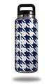 Skin Decal Wrap for Yeti Rambler Bottle 36oz Houndstooth Navy Blue (YETI NOT INCLUDED)