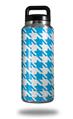 Skin Decal Wrap for Yeti Rambler Bottle 36oz Houndstooth Blue Neon (YETI NOT INCLUDED)