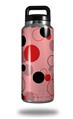 Skin Decal Wrap for Yeti Rambler Bottle 36oz Lots of Dots Red on Pink (YETI NOT INCLUDED)