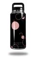 Skin Decal Wrap for Yeti Rambler Bottle 36oz Lots of Dots Pink on Black (YETI NOT INCLUDED)