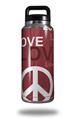 Skin Decal Wrap for Yeti Rambler Bottle 36oz Love and Peace Pink (YETI NOT INCLUDED)