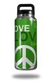 Skin Decal Wrap for Yeti Rambler Bottle 36oz Love and Peace Green (YETI NOT INCLUDED)