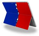 Decal Style Vinyl Skin for Microsoft Surface Pro 4 - Ripped Colors Blue Red -  (SURFACE NOT INCLUDED)