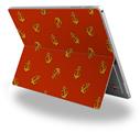 Decal Style Vinyl Skin for Microsoft Surface Pro 4 - Anchors Away Red Dark -  (SURFACE NOT INCLUDED)