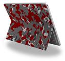 Decal Style Vinyl Skin for Microsoft Surface Pro 4 - WraptorCamo Old School Camouflage Camo Red Dark -  (SURFACE NOT INCLUDED)