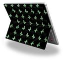 Decal Style Vinyl Skin for Microsoft Surface Pro 4 - Pastel Butterflies Green on Black -  (SURFACE NOT INCLUDED)