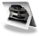 Decal Style Vinyl Skin for Microsoft Surface Pro 4 - 2010 Chevy Camaro Silver - Black Stripes -  (SURFACE NOT INCLUDED)