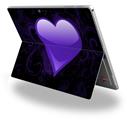 Decal Style Vinyl Skin for Microsoft Surface Pro 4 - Glass Heart Grunge Purple -  (SURFACE NOT INCLUDED)