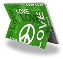 Decal Style Vinyl Skin for Microsoft Surface Pro 4 - Love and Peace Green -  (SURFACE NOT INCLUDED)