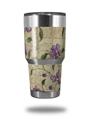 WraptorSkinz Skin Wrap compatible with RTIC 30oz ORIGINAL 2017 AND OLDER Tumblers Flowers and Berries Purple (TUMBLER NOT INCLUDED)
