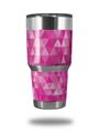 WraptorSkinz Skin Wrap compatible with RTIC 30oz ORIGINAL 2017 AND OLDER Tumblers Triangle Mosaic Fuchsia (TUMBLER NOT INCLUDED)