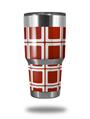 WraptorSkinz Skin Wrap compatible with RTIC 30oz ORIGINAL 2017 AND OLDER Tumblers Squared Red Dark (TUMBLER NOT INCLUDED)