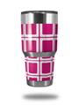 WraptorSkinz Skin Wrap compatible with RTIC 30oz ORIGINAL 2017 AND OLDER Tumblers Squared Fushia Hot Pink (TUMBLER NOT INCLUDED)