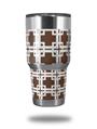 WraptorSkinz Skin Wrap compatible with RTIC 30oz ORIGINAL 2017 AND OLDER Tumblers Boxed Chocolate Brown (TUMBLER NOT INCLUDED)
