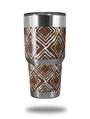 WraptorSkinz Skin Wrap compatible with RTIC 30oz ORIGINAL 2017 AND OLDER Tumblers Wavey Chocolate Brown (TUMBLER NOT INCLUDED)