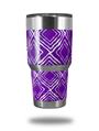 WraptorSkinz Skin Wrap compatible with RTIC 30oz ORIGINAL 2017 AND OLDER Tumblers Wavey Purple (TUMBLER NOT INCLUDED)
