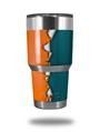 WraptorSkinz Skin Wrap compatible with RTIC 30oz ORIGINAL 2017 AND OLDER Tumblers Ripped Colors Orange Seafoam Green (TUMBLER NOT INCLUDED)
