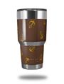 WraptorSkinz Skin Wrap compatible with RTIC 30oz ORIGINAL 2017 AND OLDER Tumblers Anchors Away Chocolate Brown (TUMBLER NOT INCLUDED)