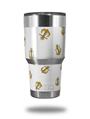 WraptorSkinz Skin Wrap compatible with RTIC 30oz ORIGINAL 2017 AND OLDER Tumblers Anchors Away White (TUMBLER NOT INCLUDED)