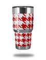 WraptorSkinz Skin Wrap compatible with RTIC 30oz ORIGINAL 2017 AND OLDER Tumblers Houndstooth Red (TUMBLER NOT INCLUDED)