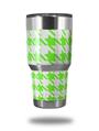 WraptorSkinz Skin Wrap compatible with RTIC 30oz ORIGINAL 2017 AND OLDER Tumblers Houndstooth Neon Lime Green (TUMBLER NOT INCLUDED)