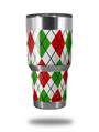 WraptorSkinz Skin Wrap compatible with RTIC 30oz ORIGINAL 2017 AND OLDER Tumblers Argyle Red and Green (TUMBLER NOT INCLUDED)