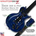 Abstract 01 Blue WraptorSkinz  Skin fits XBOX 360 & PS3 Guitar Hero III Les Paul Controller (GUITAR NOT INCLUDED)