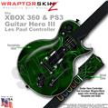 Abstract 01 Green WraptorSkinz  Skin fits XBOX 360 & PS3 Guitar Hero III Les Paul Controller (GUITAR NOT INCLUDED)