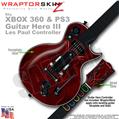 Abstract 01 Red WraptorSkinz  Skin fits XBOX 360 & PS3 Guitar Hero III Les Paul Controller (GUITAR NOT INCLUDED)