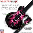 Lightning Pink WraptorSkinz  Skin fits XBOX 360 & PS3 Guitar Hero III Les Paul Controller (GUITAR NOT INCLUDED)