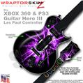 Lightning Purple WraptorSkinz  Skin fits XBOX 360 & PS3 Guitar Hero III Les Paul Controller (GUITAR NOT INCLUDED)